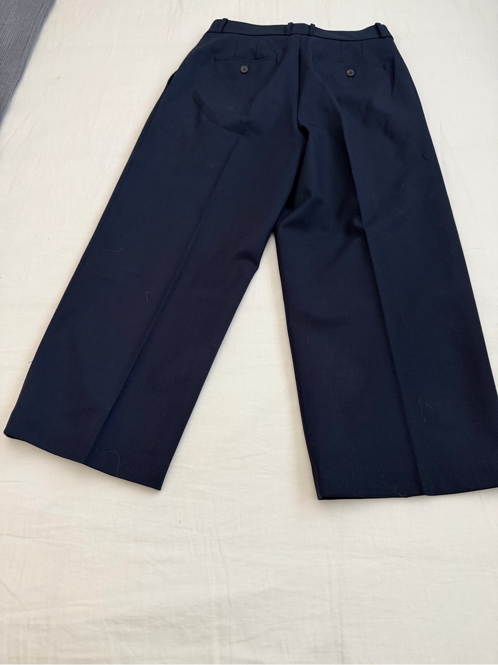 Babaton Cropped Wide-Leg Trousers - Navy - Picture 4 of 4